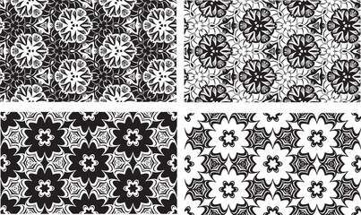 Fototapeta premium Seamless Black and White Motifs