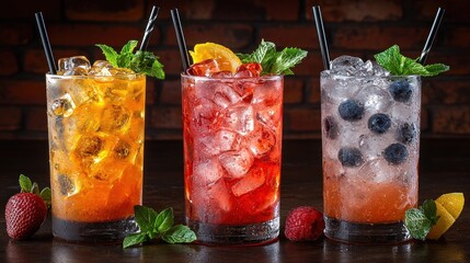 Refreshing iced drinks