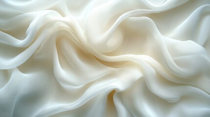 Obraz premium Soft, flowing white fabric drapes