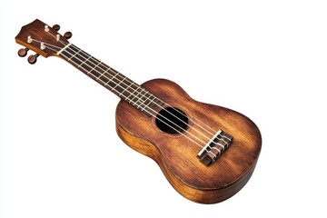 Obraz premium Wooden Ukulele on White Background (2)