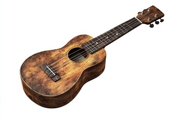 Fototapeta premium Vintage Ukulele Isolated on White