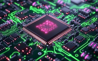 Obraz premium Circuit Board CPU Design