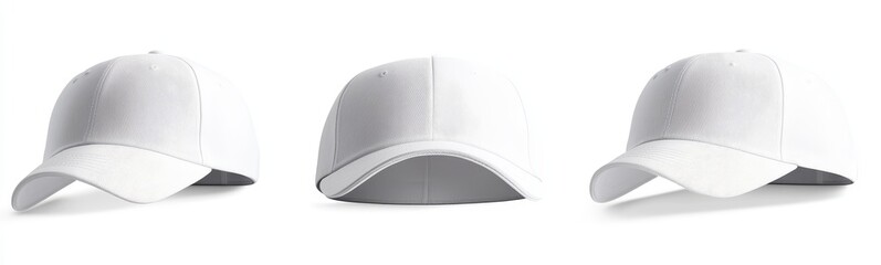 Blank White Baseball Caps
