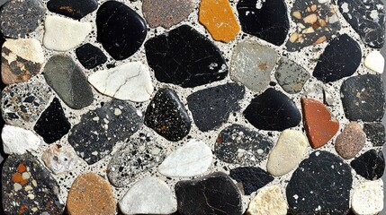 Colorful stone mosaic pattern