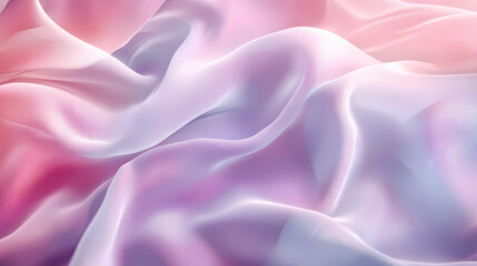 Obraz premium Delicate silk fabric flowing in soft waves, creating an abstract interplay of light and shadow in pastel hues. Gossamer Shadows. Illustration