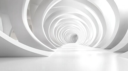Obraz premium Abstract Architectural White Tunnel