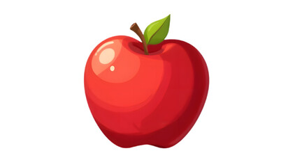 red apple with leaf