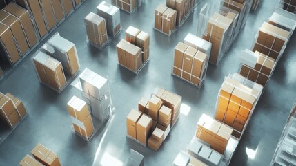 An AI powered system improving inventory management by analyzing product demand data, AI-assisted stock level optimization, and real-time replenishment tracking for efficient warehouse operations