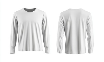 Blank Long Sleeve T-Shirt Mockup (2)