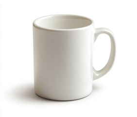 Empty white mug on white background (1)
