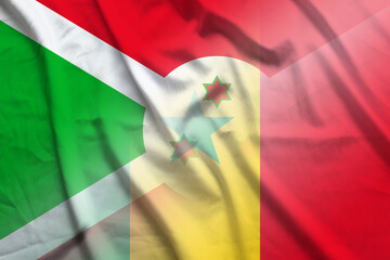 Burundi and Senegal official flag international relations SEN BDI © dmitriy