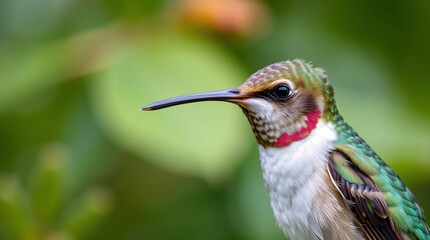 Fototapeta premium Vibrant Hummingbird in Flight with Iridescent Feathers – High-Resolution Wildlife Photo