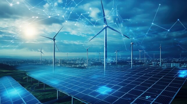An AI powered system improving renewable energy management by analyzing energy consumption data, AI-assisted power grid optimization, and real-time energy distribution for better sustainability