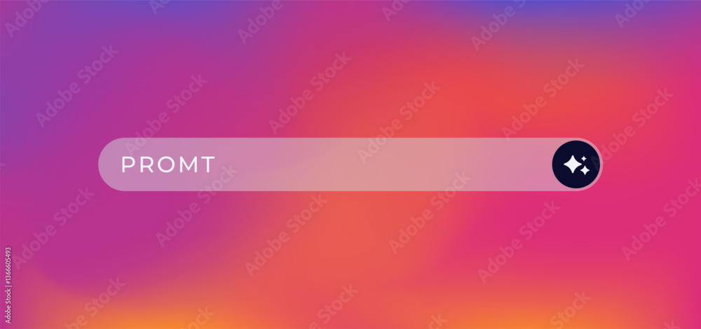 Poster ai design featuring a search bar with a prompt button symbolizing modern technology and innovation.