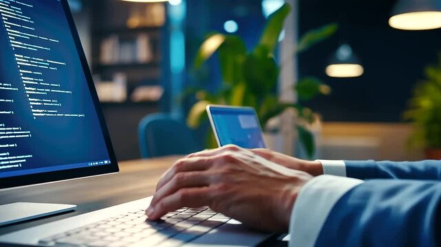 Streamlined corporate strategies in a contemporary workspace environment.