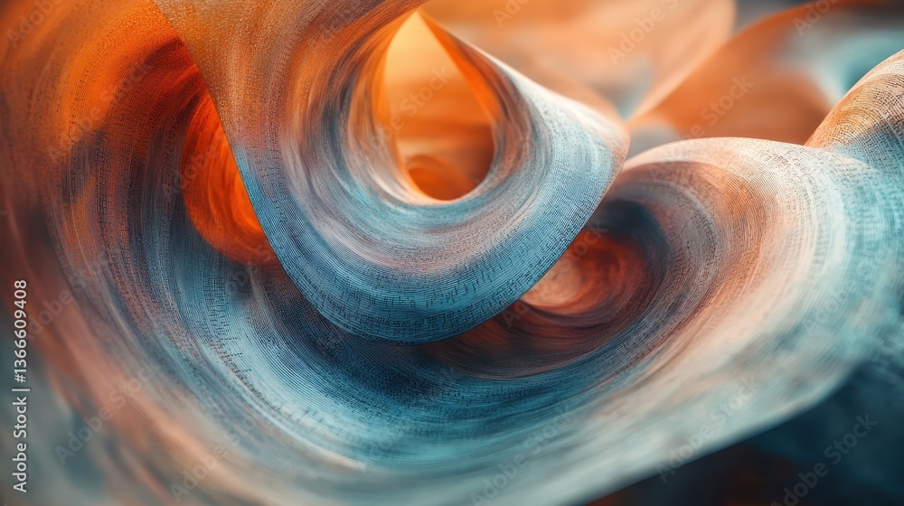 Poster abstract swirling patterns with earthy tones and intricate textures in motion