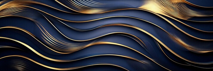 Naklejka premium Rich Textured Gradient of Gold and Dark Blue with Shiny Finish