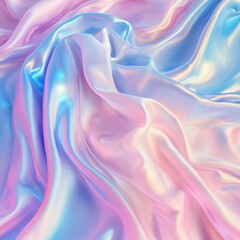 Obraz premium Ethereal Holographic Flow of Pink, Cyan, and Lilac Tones