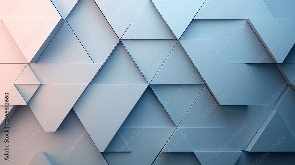 Poster simple and chic minimalist triangle arrangement with subtle depth