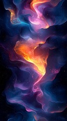 Cosmic nebula flow with vibrant streaks high resolution picture