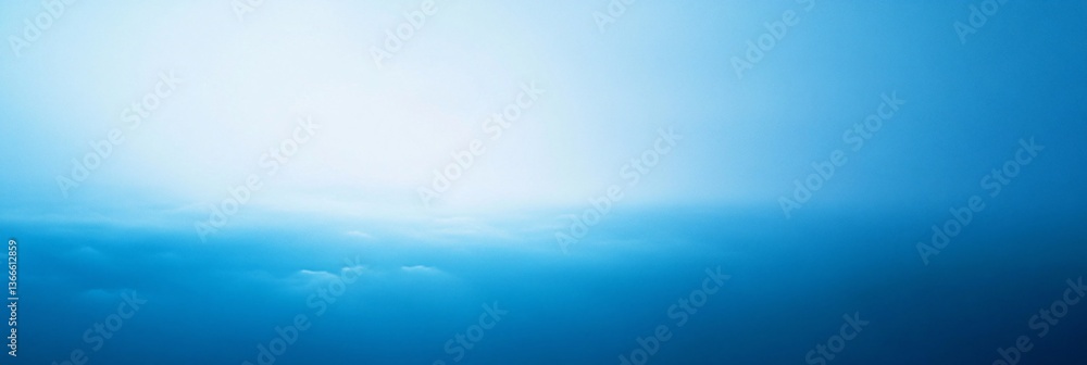 Poster serene ice-blue gradient design with subtle diffused lighting effects