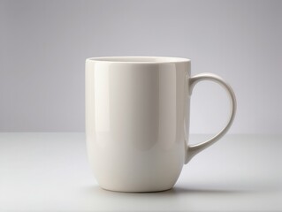 Obraz premium clean white mug on white background