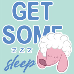 A French poodle puppy design with a college-style text embellishment, pastel colors, and patch numbers. A school and fashion design for multiple uses.