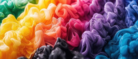 Vibrant abstract color swirl with dynamic fluid motion and spectrum gradient
