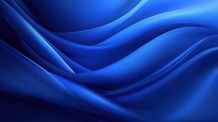 Fototapeta premium Abstract Blue Fabric Drape Design