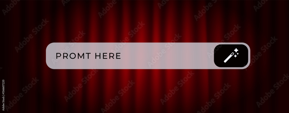Poster ai interface feature with magic wand symbol, enhancing user experiences in artificial technology.