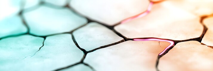 Close Up of Cracks on Surface with Gradient Lighting Effect