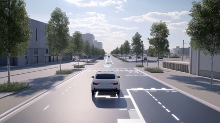 An AI powered system optimizing autonomous vehicles by analyzing road conditions, AI-assisted pathfinding algorithms, and real-time traffic adaptation for safer autonomous driving