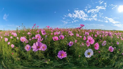 Obraz premium Pink Cosmos Field