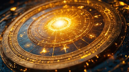 Fototapeta premium Celestial Orrery: A Glowing Cosmos