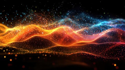 Obraz premium Abstract Waves of Light and Color