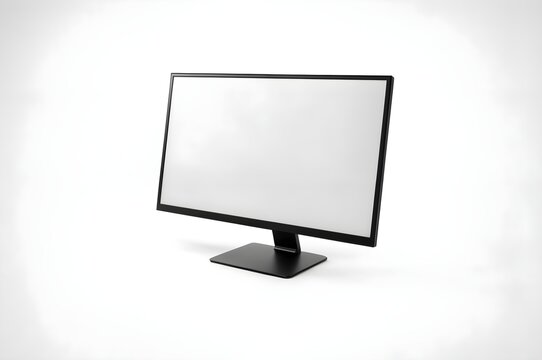 Modern Flat Screen Computer Monitor Mockup for Digital Display