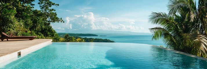 Obraz premium A pool with a view of the ocean