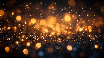 Obraz premium Golden Glitter Sparkle Background: A Luxurious and Festive Abstract Image