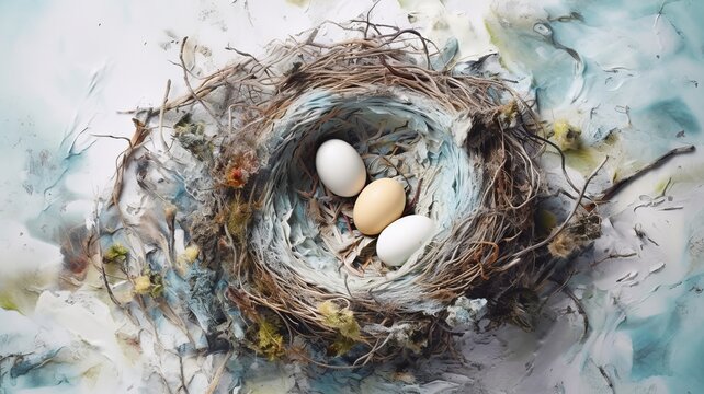 nest with eggs