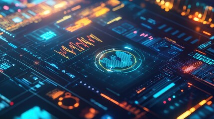 Obraz premium An AI powered system optimizing personal finance by analyzing spending patterns, AI-assisted budgeting, and real-time financial goal tracking for smarter money management