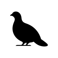 Blue grouse silhouette icon vector flat illustration design.