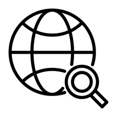 discover outline icon. discover black line illustration.