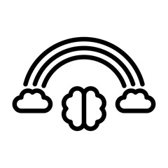 Imagination outline icon. Imagination black line illustration.