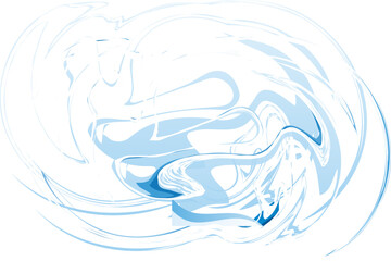 Abstract swirls of light blue and white