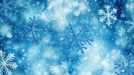Winter Wonderland Snowflake Background