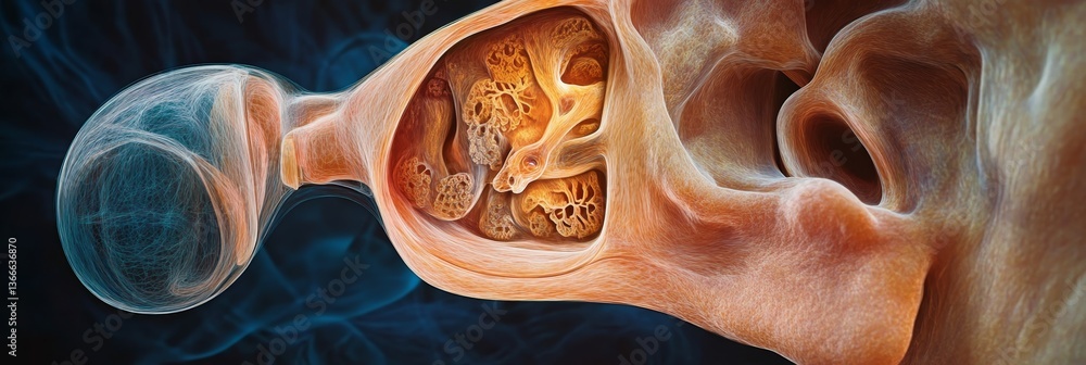 Poster intricate structure reveals inner complexity and mystery.