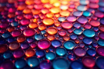 Interlocking circles creating a vibrant mosaic, geometric, contemporary