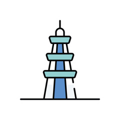 Qutab Minar vector icon stock illustration