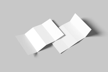 Realistic Quad-Fold Brochure Mockup for showcasing your design to clients