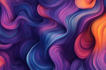 Seamless Wallpaper with Flowing Interwoven Patterns